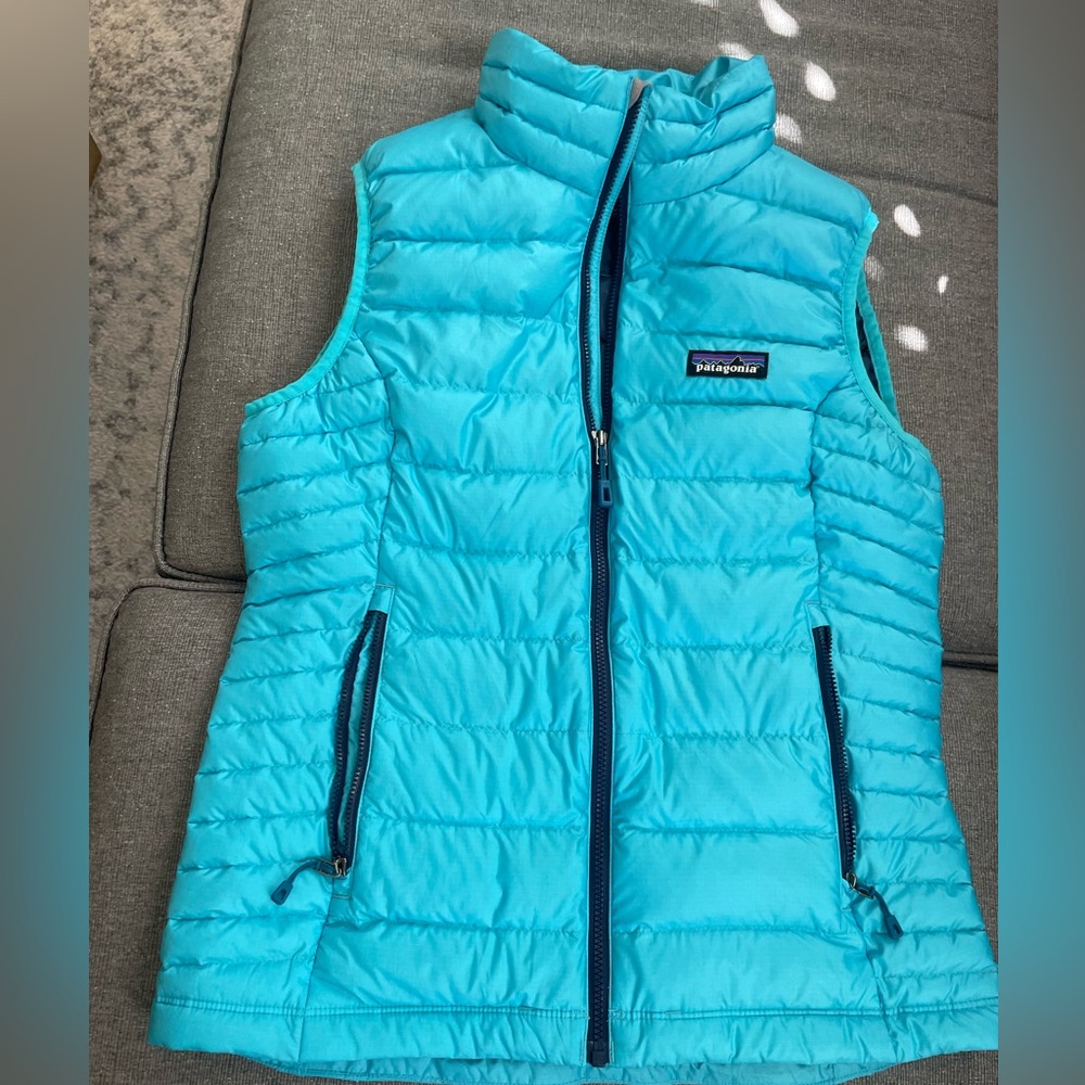 Women’s Blue Patagonia Puffer Vest - Like New - Sz XS